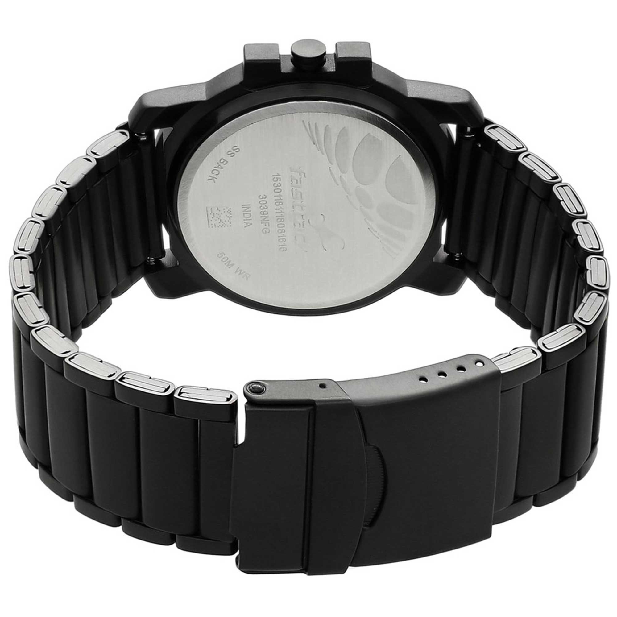 Fastrack Hitlist Quartz Analog Silver Dial Stainless Steel Strap Watch for Guys