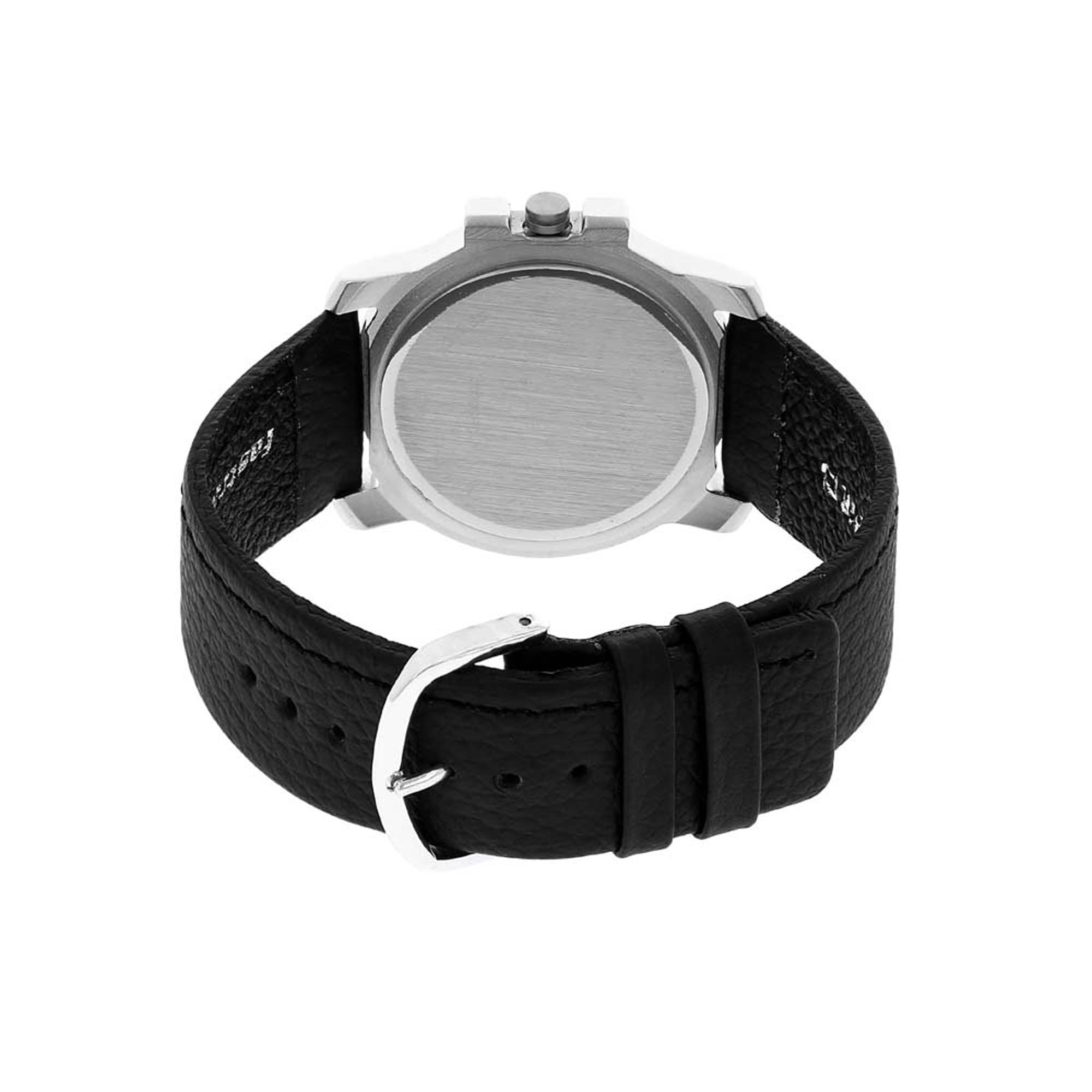 Fastrack Quartz Analog Black Dial Leather Strap Watch for Guys
