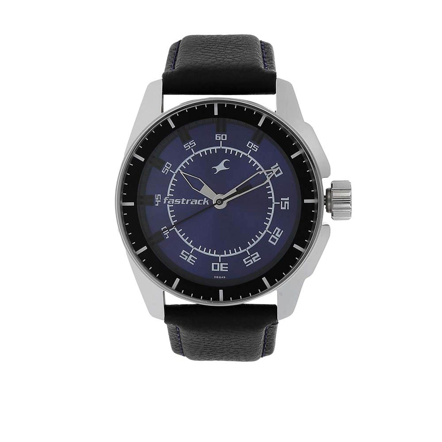 Fastrack Quartz Analog Purple Dial Leather Strap Watch for Guys