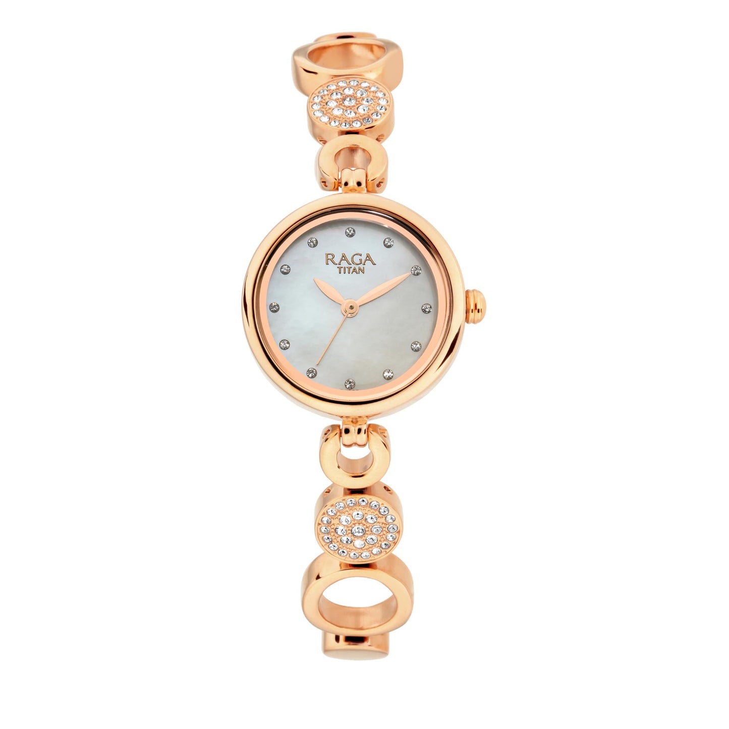 Titan Raga Mother of Pearl Dial Women Watch With Metal Strap