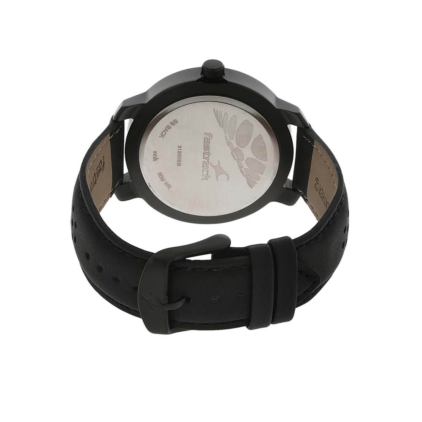 Fastrack Black Dial Alog Watch for Men (3120NL02)