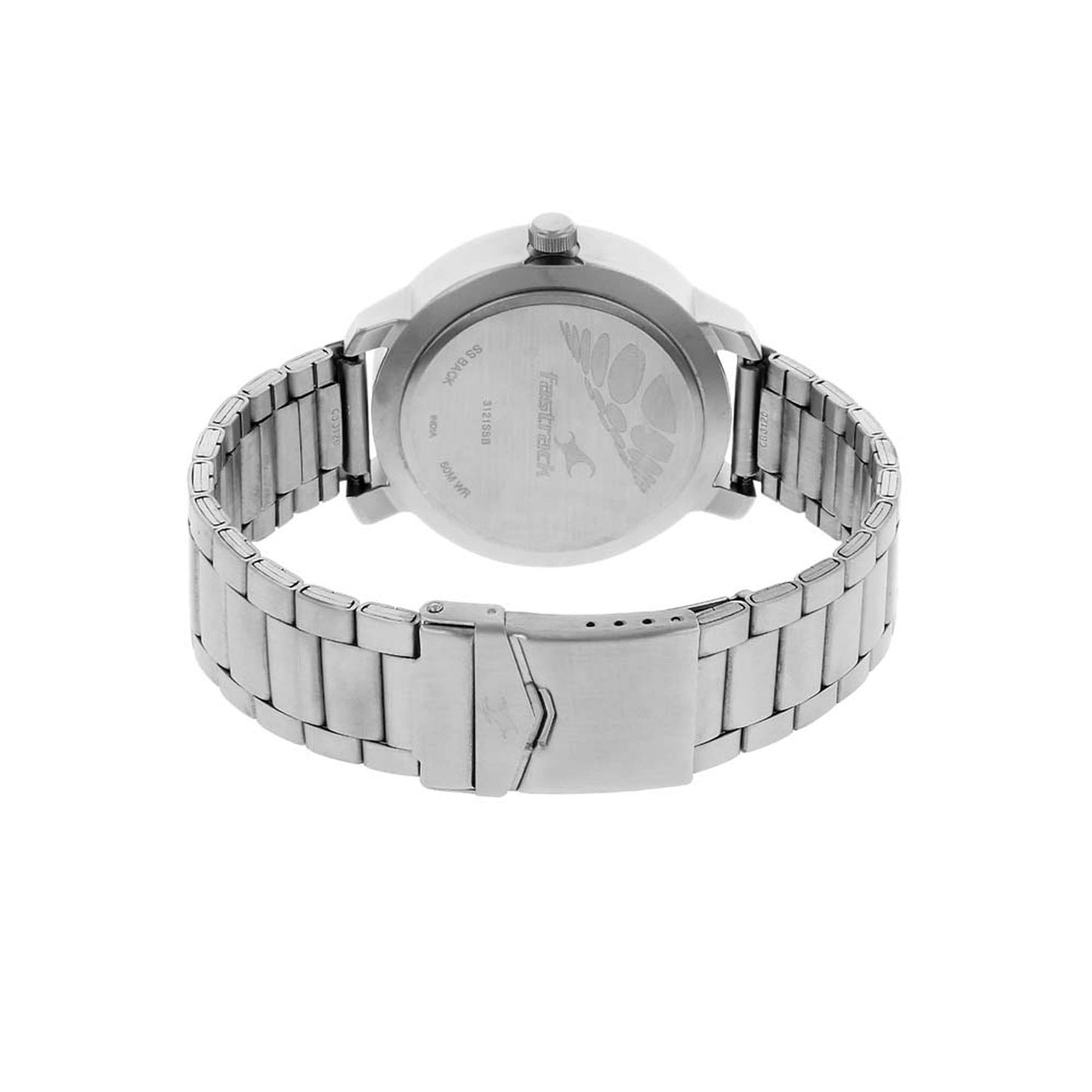 Fastrack Quartz Analog White Dial Stainless Steel Strap Watch for Guys