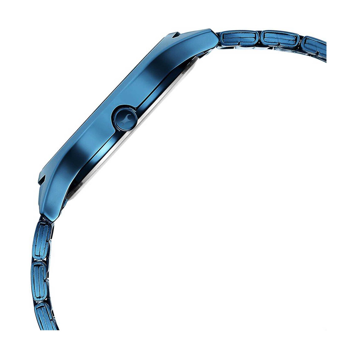 Fastrack Style Up Quartz Analog Blue Dial Stainless Steel Strap Watch for Guys