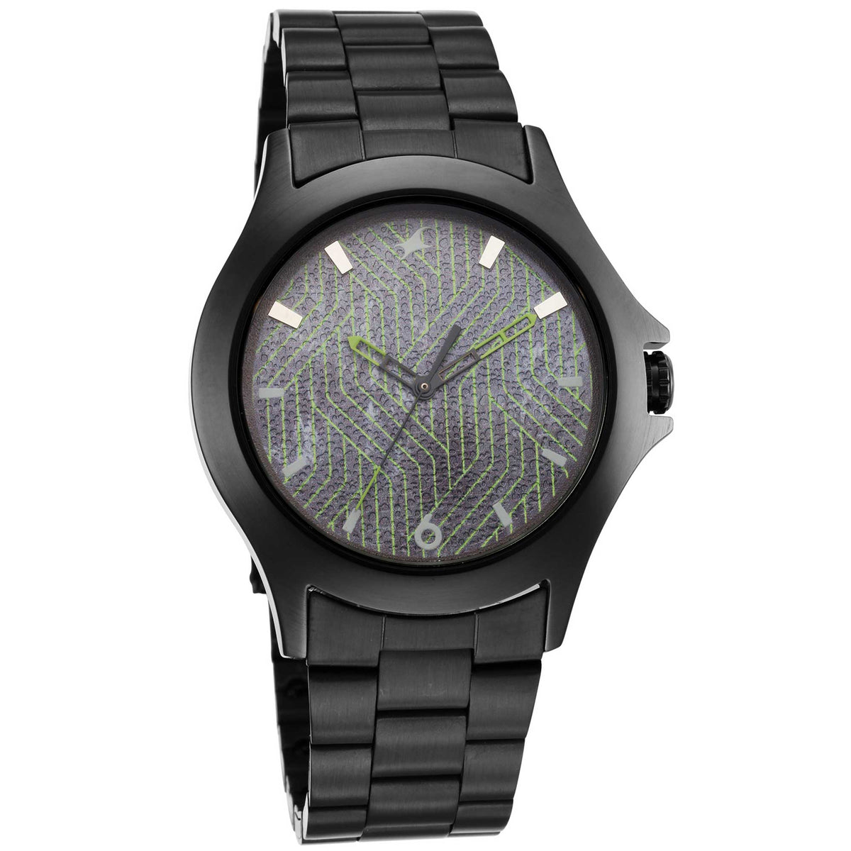 Stunners Multicolour Dial Black Metal Strap Watch (3220NM01)