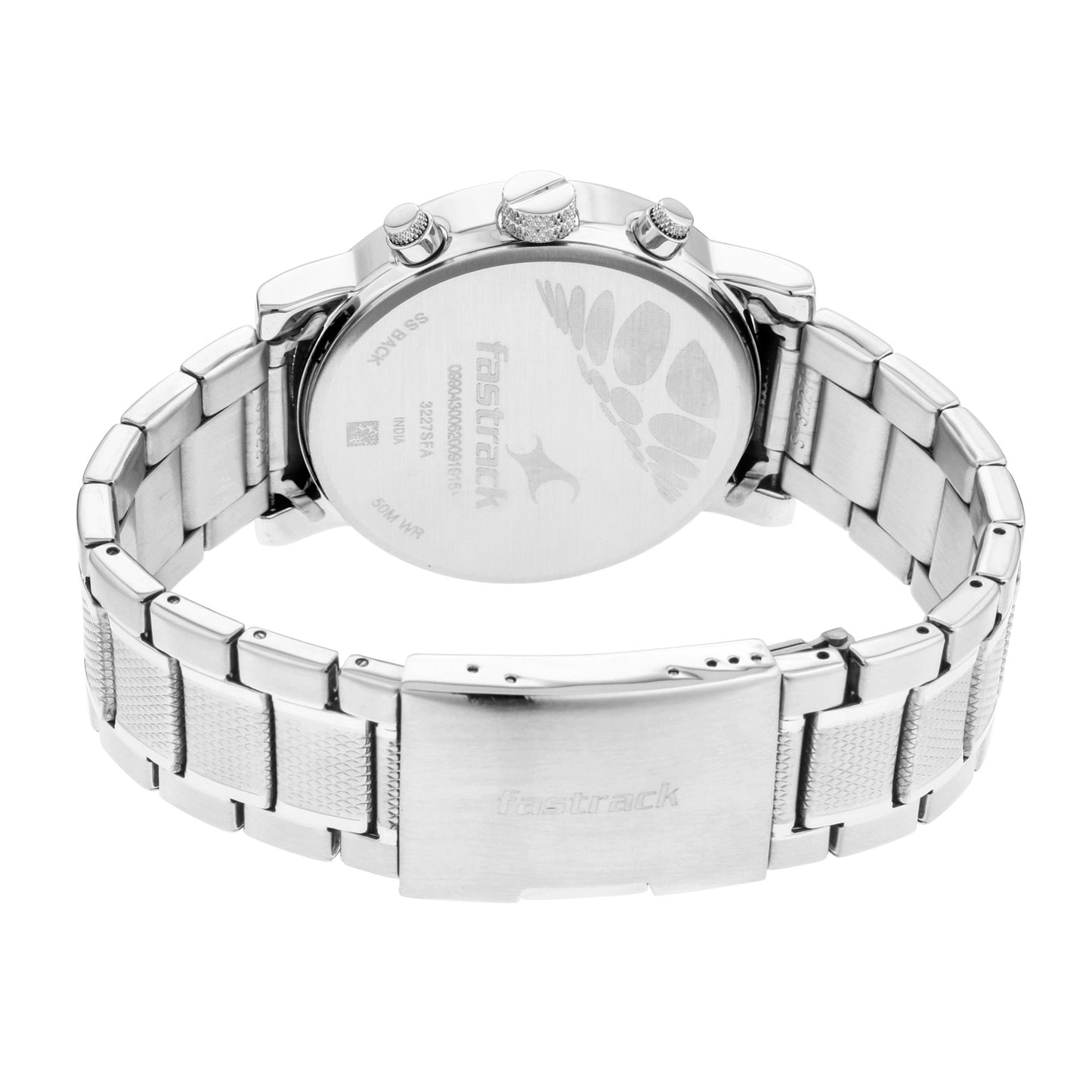 Fastrack Fastfit Quartz Multifunction Grey Dial Stainless Steel Strap Watch for Guys