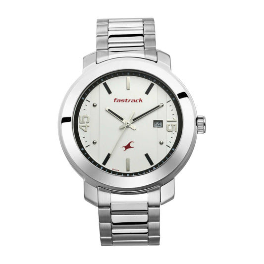 White Dial Stainless Steel Strap Watch (3246SM01)