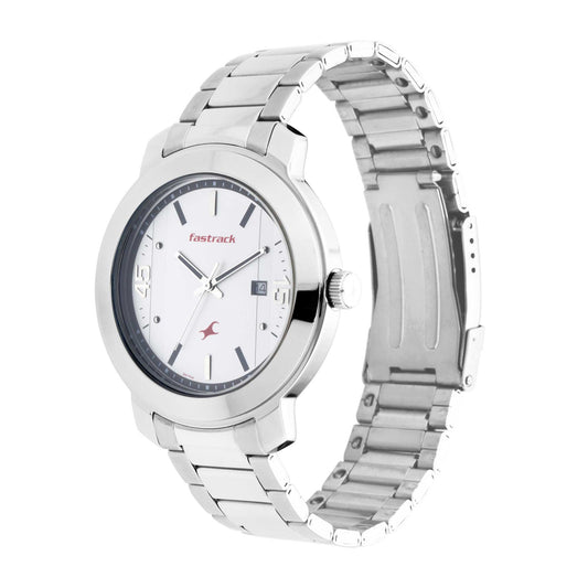 White Dial Stainless Steel Strap Watch (3246SM01)