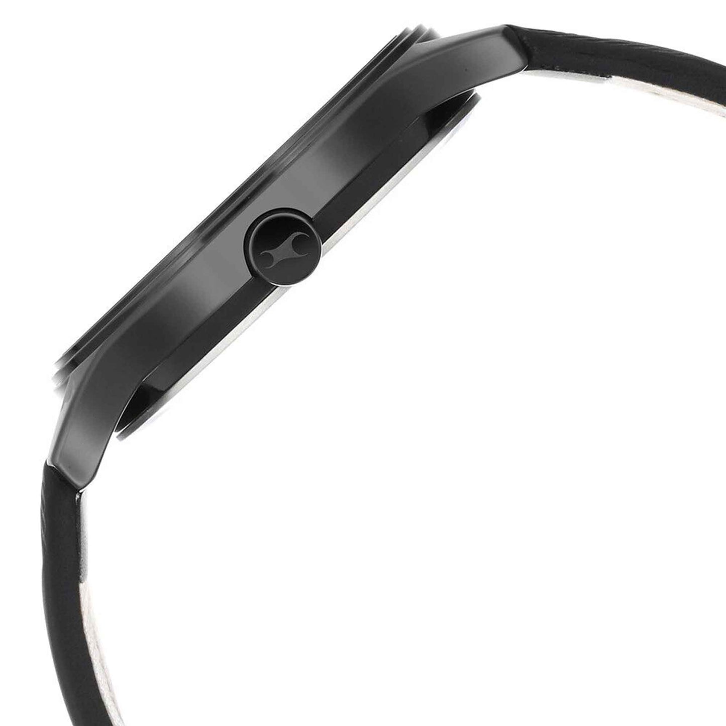 Fastrack Style Up Black Dial Leather Strap Watch for Guys