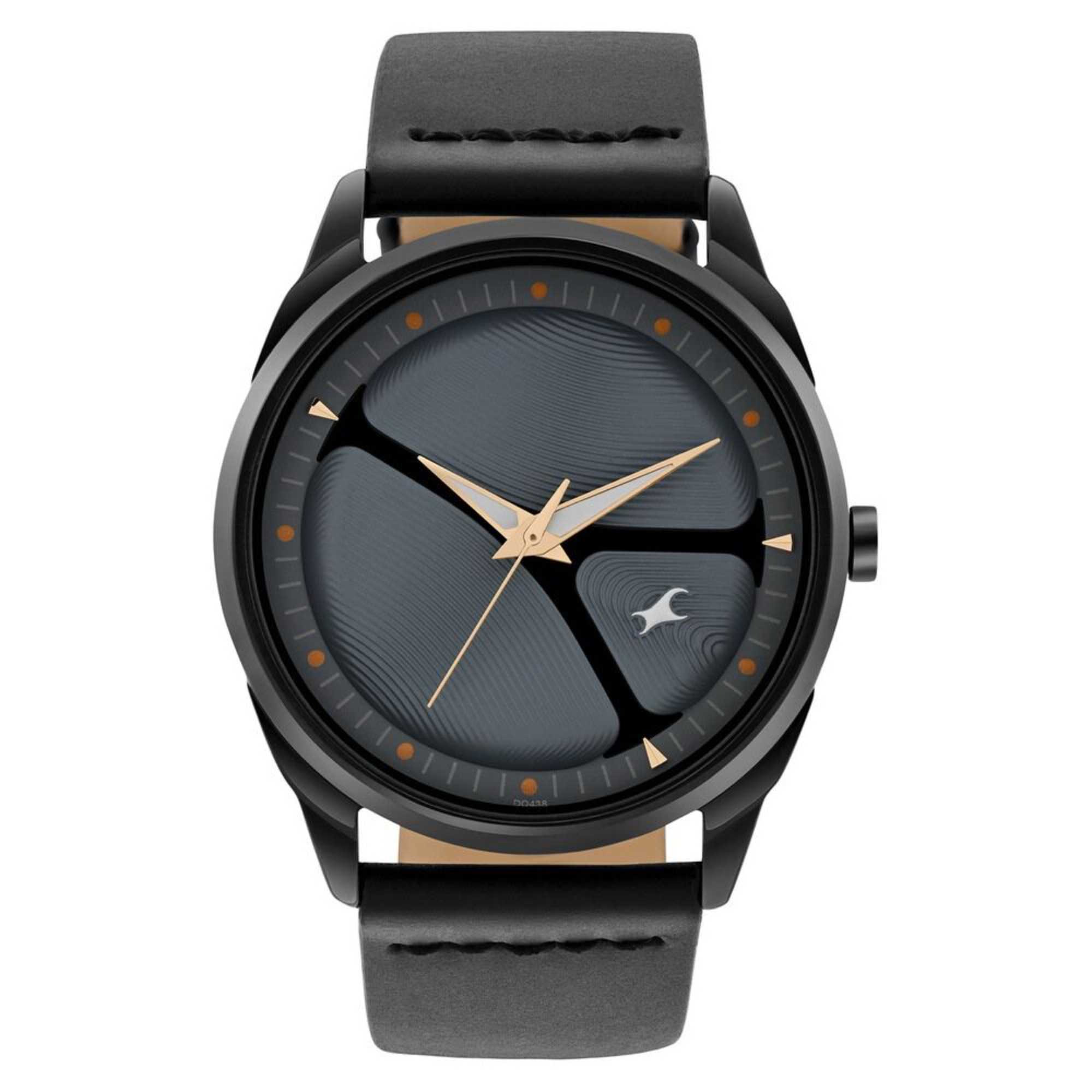Fastrack MetaWe Quartz Analog Grey Dial Leather Strap Watch For Guys