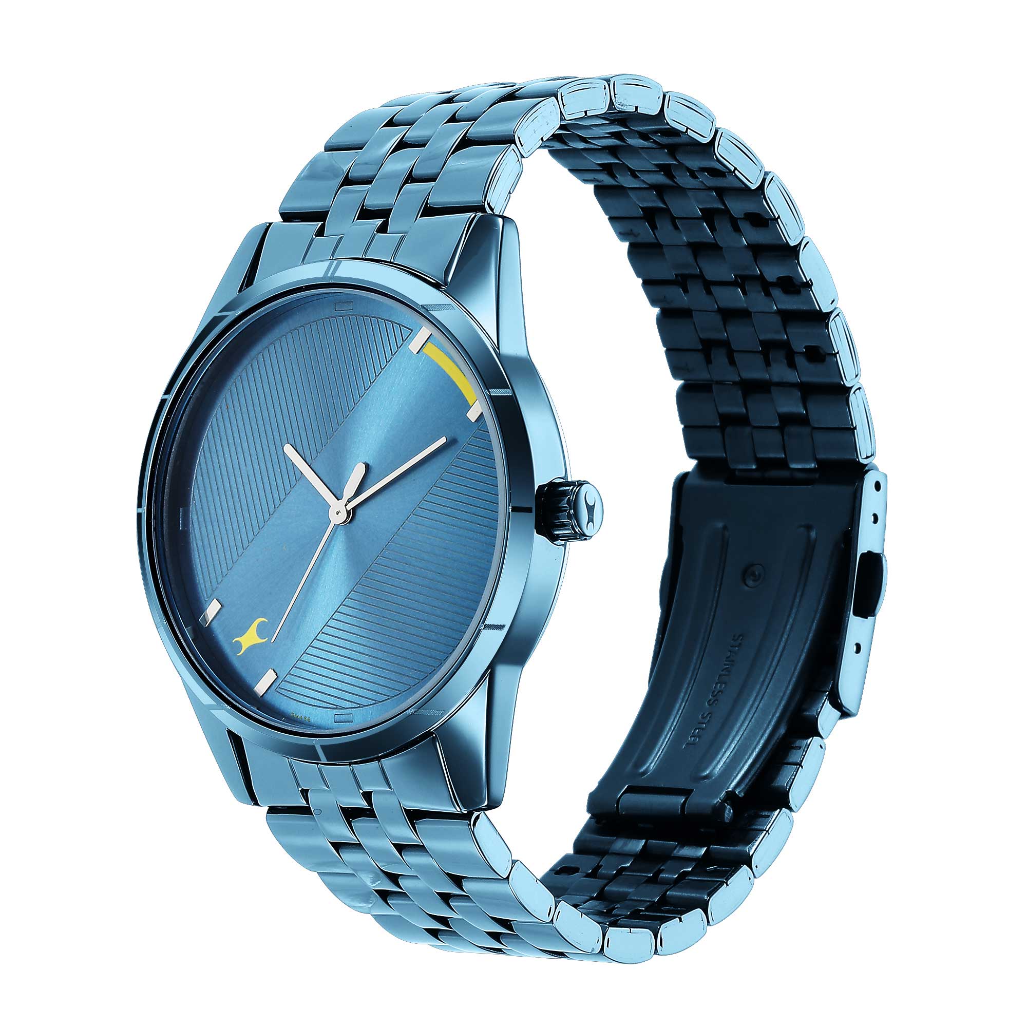 Stunners 3.0 Blue Dial Metal Strap Watch (3277QM01)
