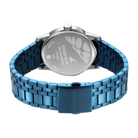 Exuberant Alog with Day and Date Blue Dial Watch (3279KM01)