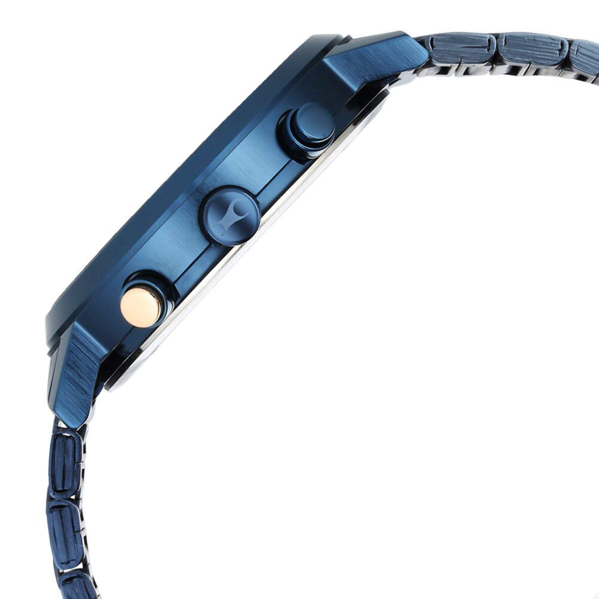 Fastrack Tick Tock Quartz Analog Blue Dial With Blue Stainless steel Strap Watch for Guys
