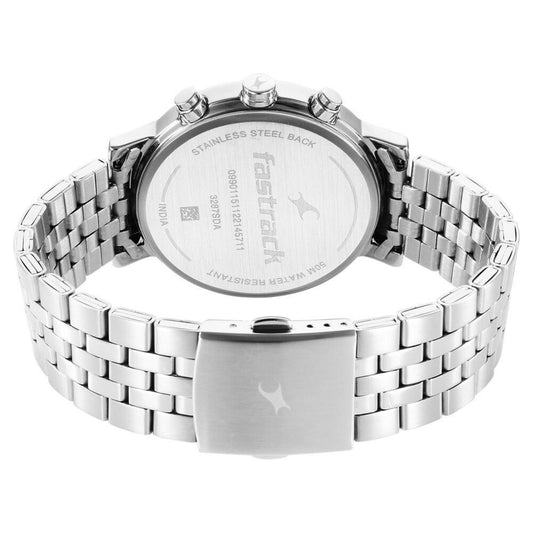 Fastrack Tick Tock White Dial Watch for Guys 3287SM01