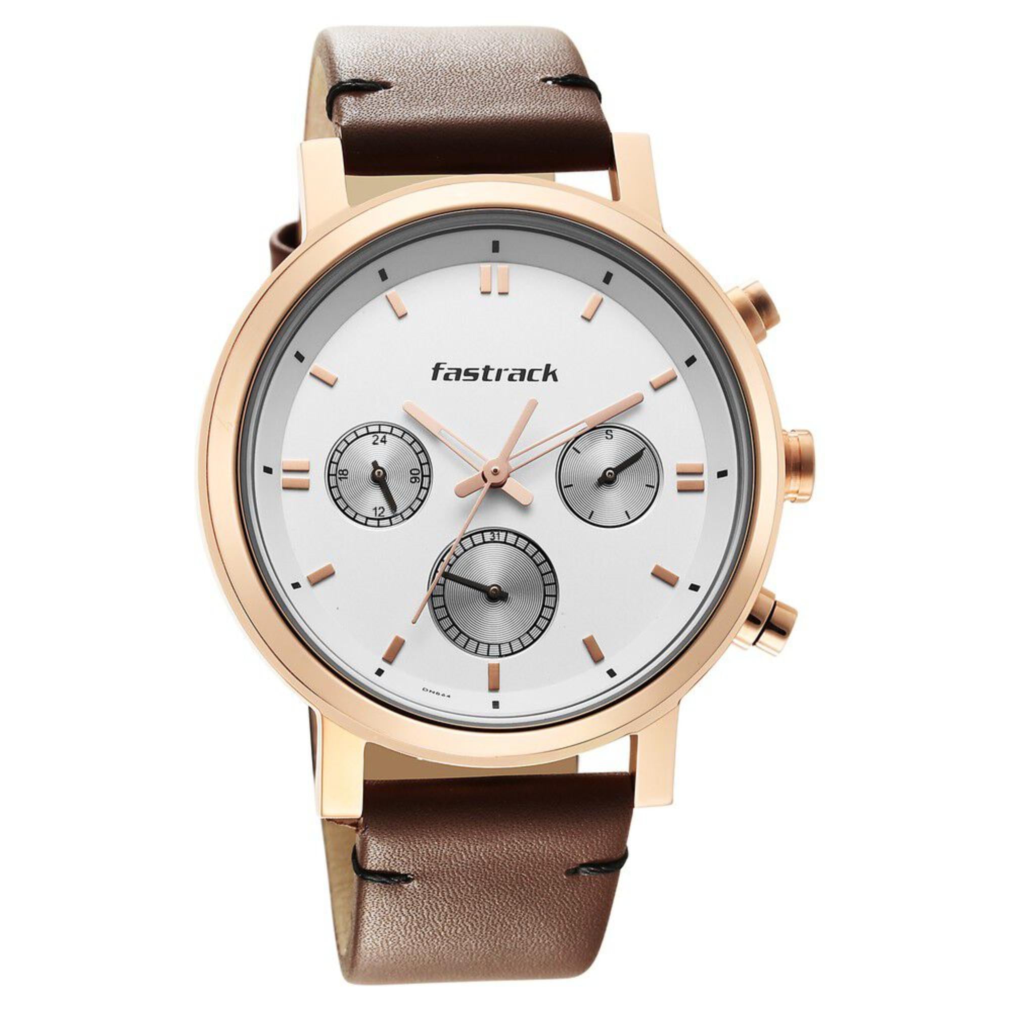 Fastrack Tick Tock White Dial Watch for Guys 3287WL01