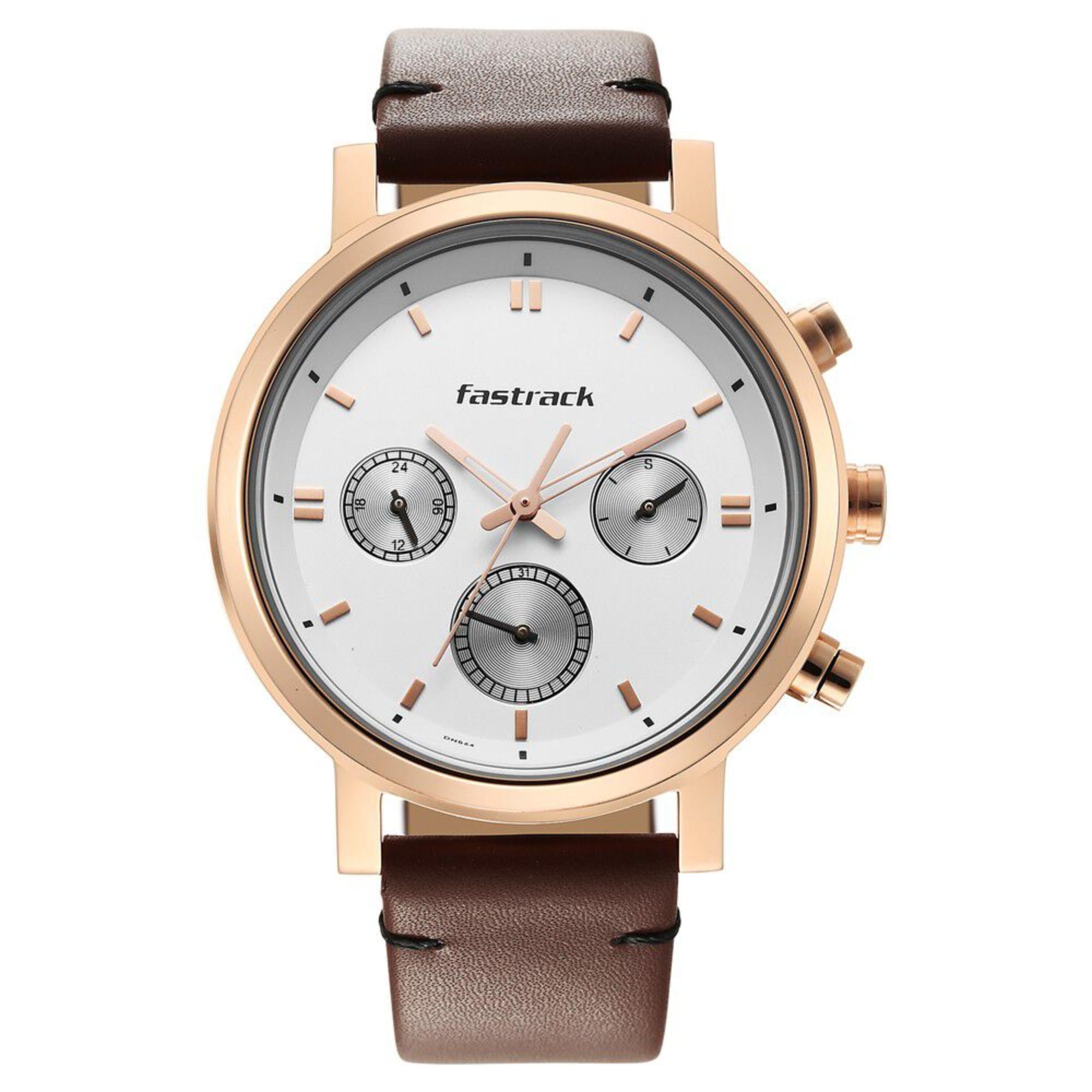 Fastrack Tick Tock White Dial Watch for Guys 3287WL01