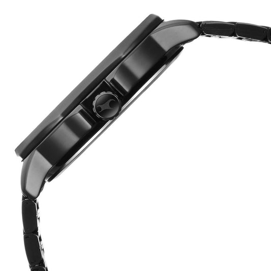 Fastrack Fashion Blue Special Dial Black Metal Strap Multifunction Watch for Men