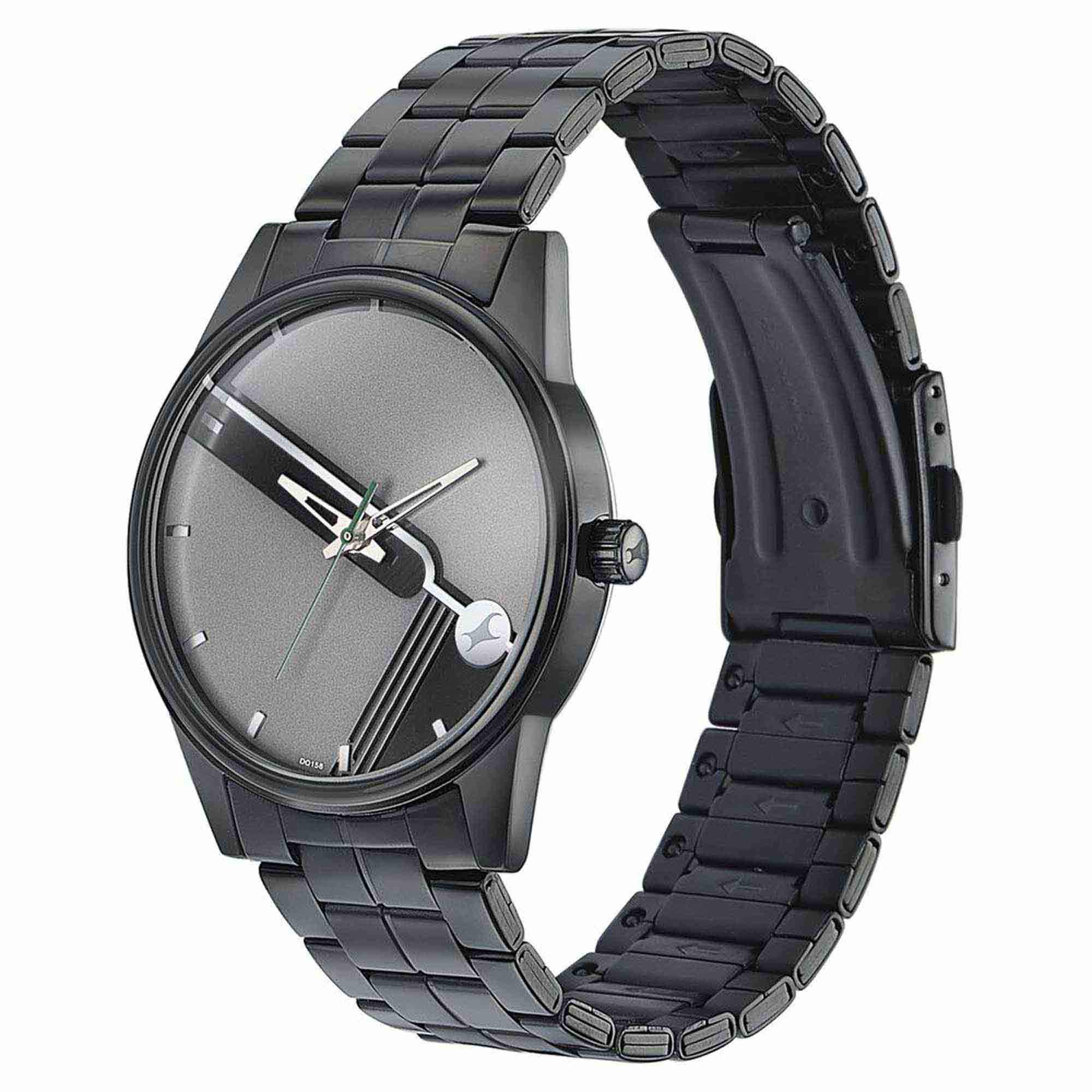 Fastrack Stunners Quartz Analog Grey Dial Stainless Steel Strap Watch for Guys 3305NM02