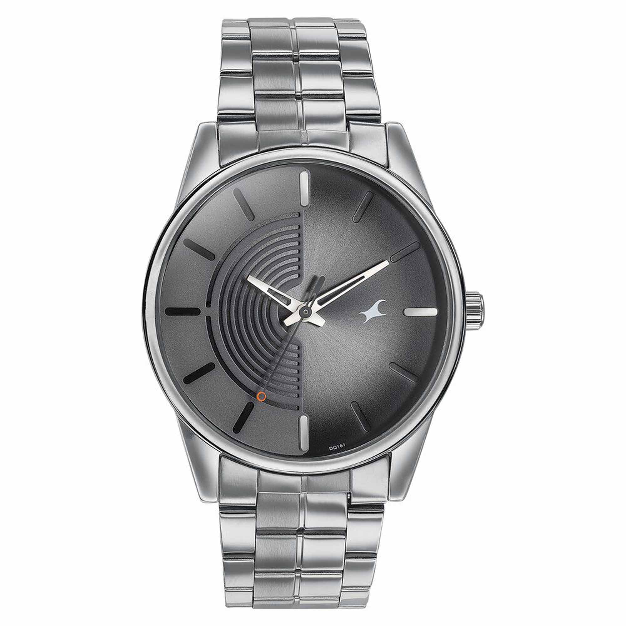 Fastrack Stunners Quartz Analog Grey Dial Stainless Steel Strap Watch for Guys 3305SM02