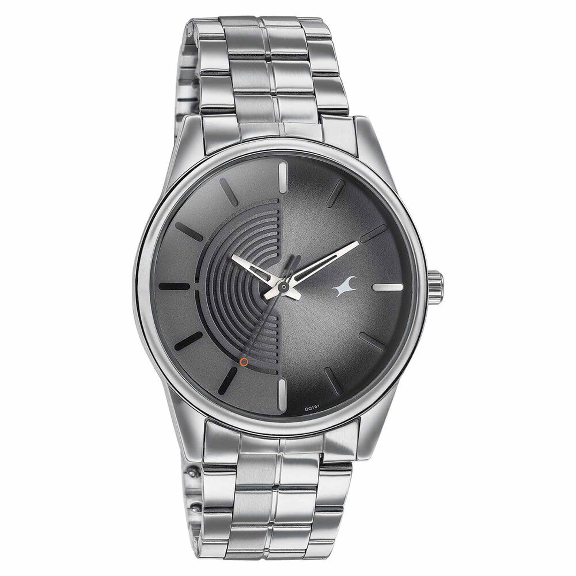 Fastrack Stunners Quartz Analog Grey Dial Stainless Steel Strap Watch for Guys 3305SM02