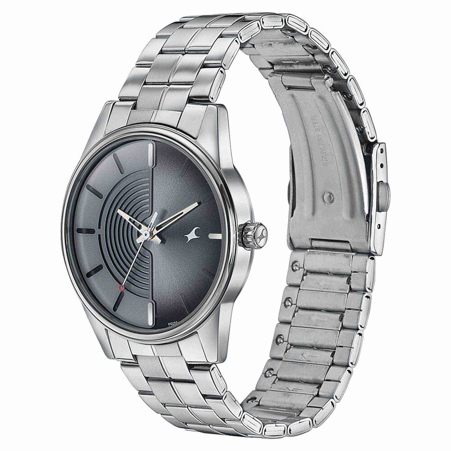 Fastrack Stunners Quartz Analog Grey Dial Stainless Steel Strap Watch for Guys 3305SM02