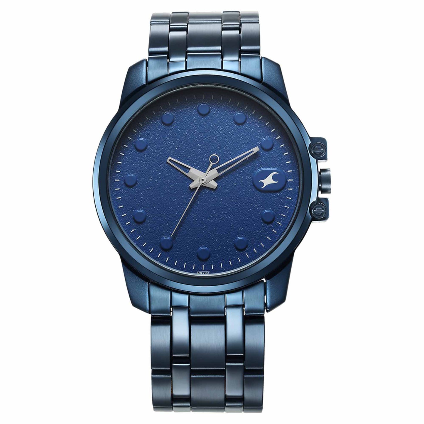Fastrack Blue Dial Stainless Steel Strap Analog Watch For Men
