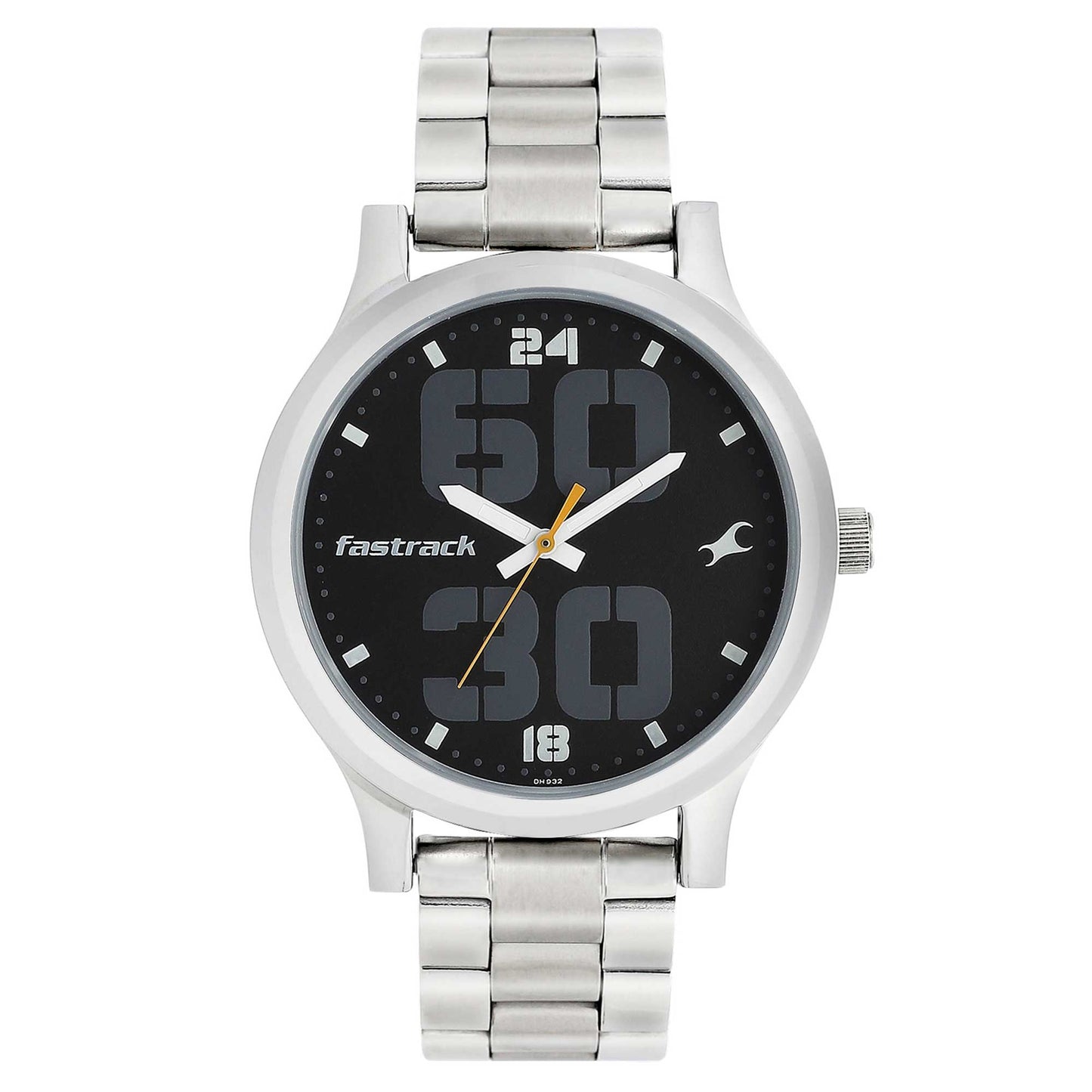 Fastrack Bold Quartz Analog Black Dial Stainless Steel Strap Watch for Guys