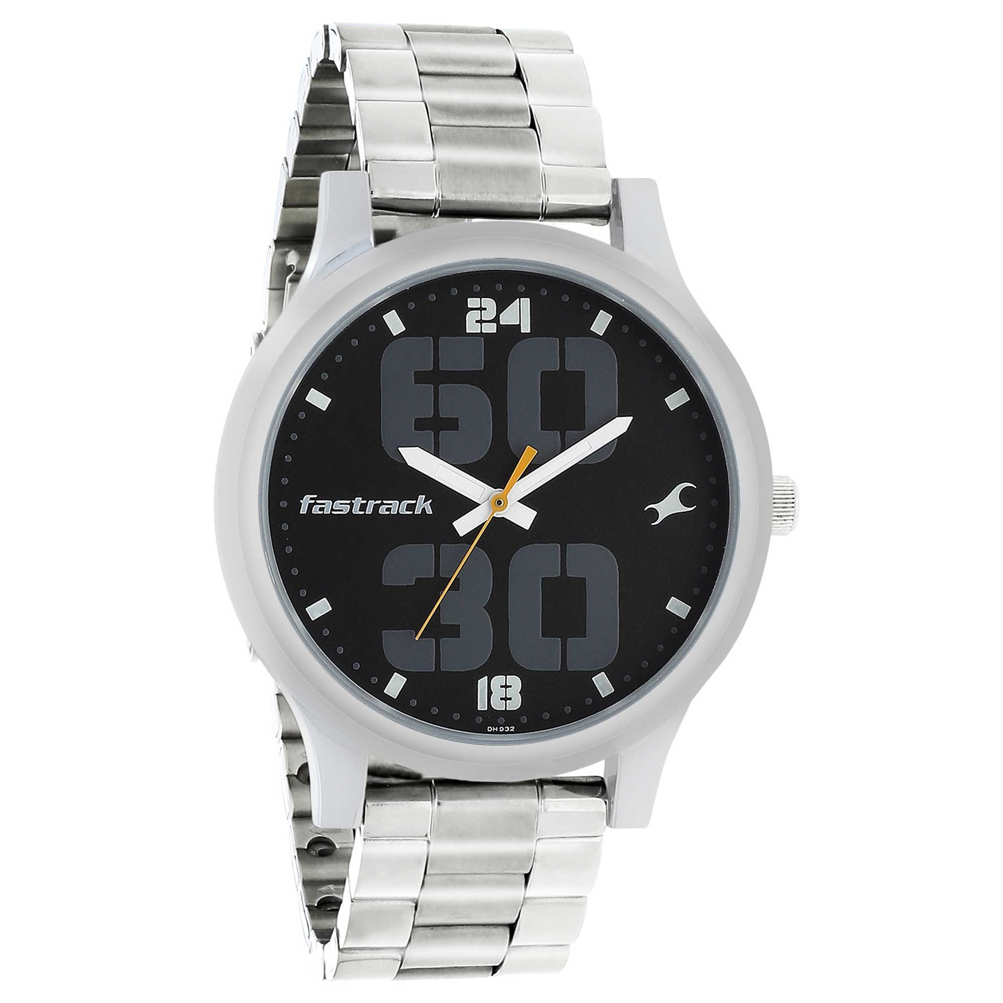 Fastrack Bold Quartz Analog Black Dial Stainless Steel Strap Watch for Guys