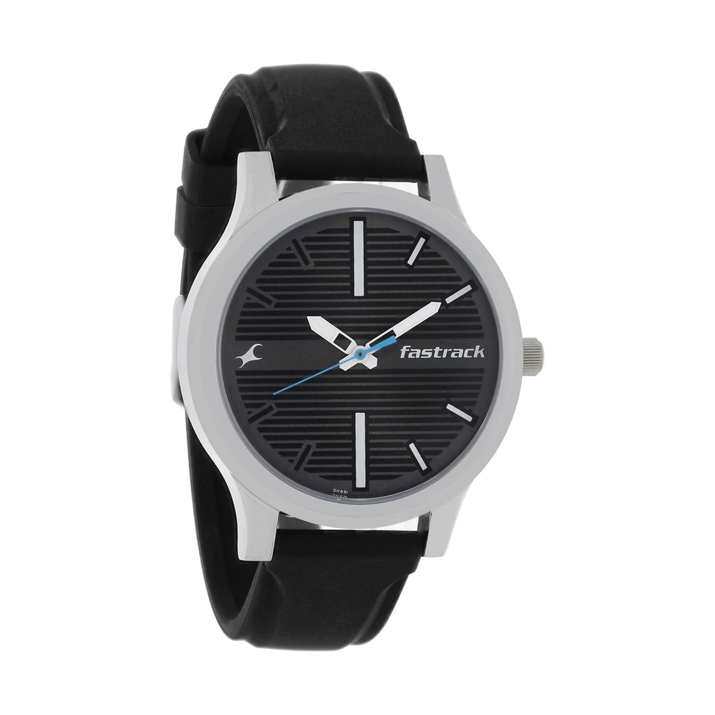 Fastrack Quartz Analog Grey Dial Silicone Strap Watch for Guys