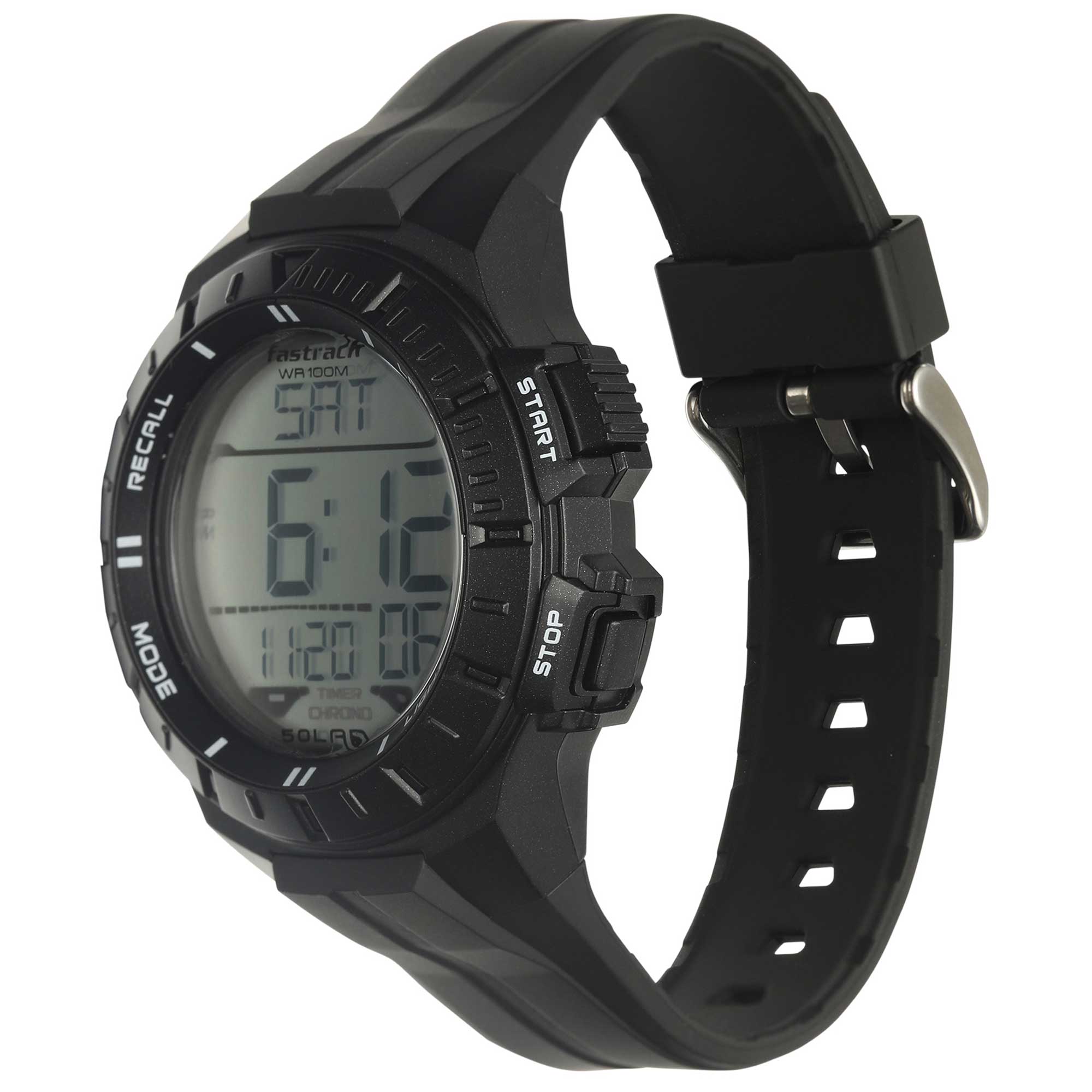 Fastrack Streetwear Digital Dial PU Strap Watch for Guys