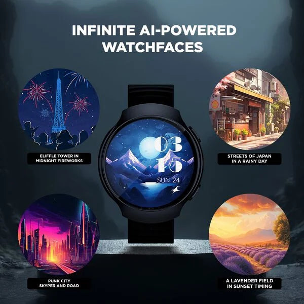 Fastrack VOX CirQ Smartwatch 3.5CM Ultra Vu Display, AI Watcface,AI Chat, 24/7 Health Suite, BT Calling, SpO2, HRM, IP68 38183PP02