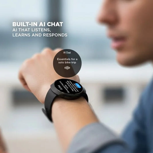 Fastrack VOX CirQ Smartwatch 3.5CM Ultra Vu Display, AI Watcface,AI Chat, 24/7 Health Suite, BT Calling, SpO2, HRM, IP68 38183PP02