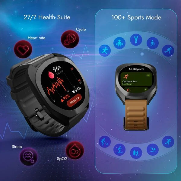 Fastrack Cosmix Smartwatch 1.32" inch AMOLED Display, Cosmic Drive Inspired Case Design, AI Watcface, AI Chat