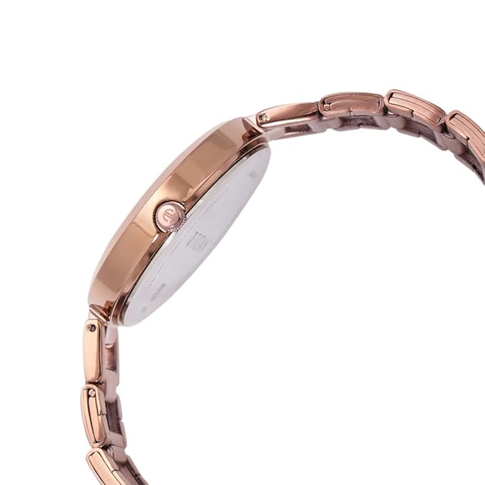 Titan Purple Brown Dial Stainless Steel Analog Watch for Women