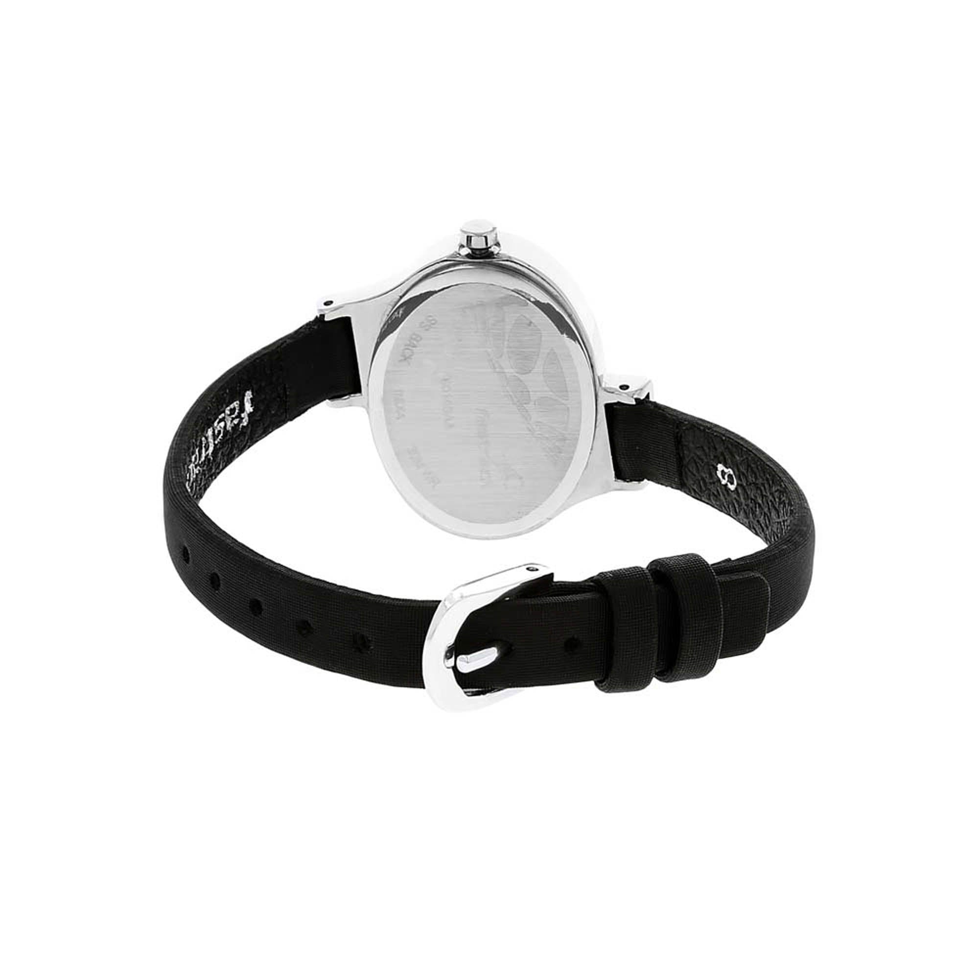 Fastrack Quartz Analog Black Dial Leather Strap Watch for Girls