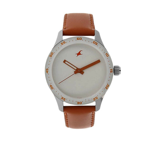 Fastrack White Dial Alog Watch for Women (6078SL04)