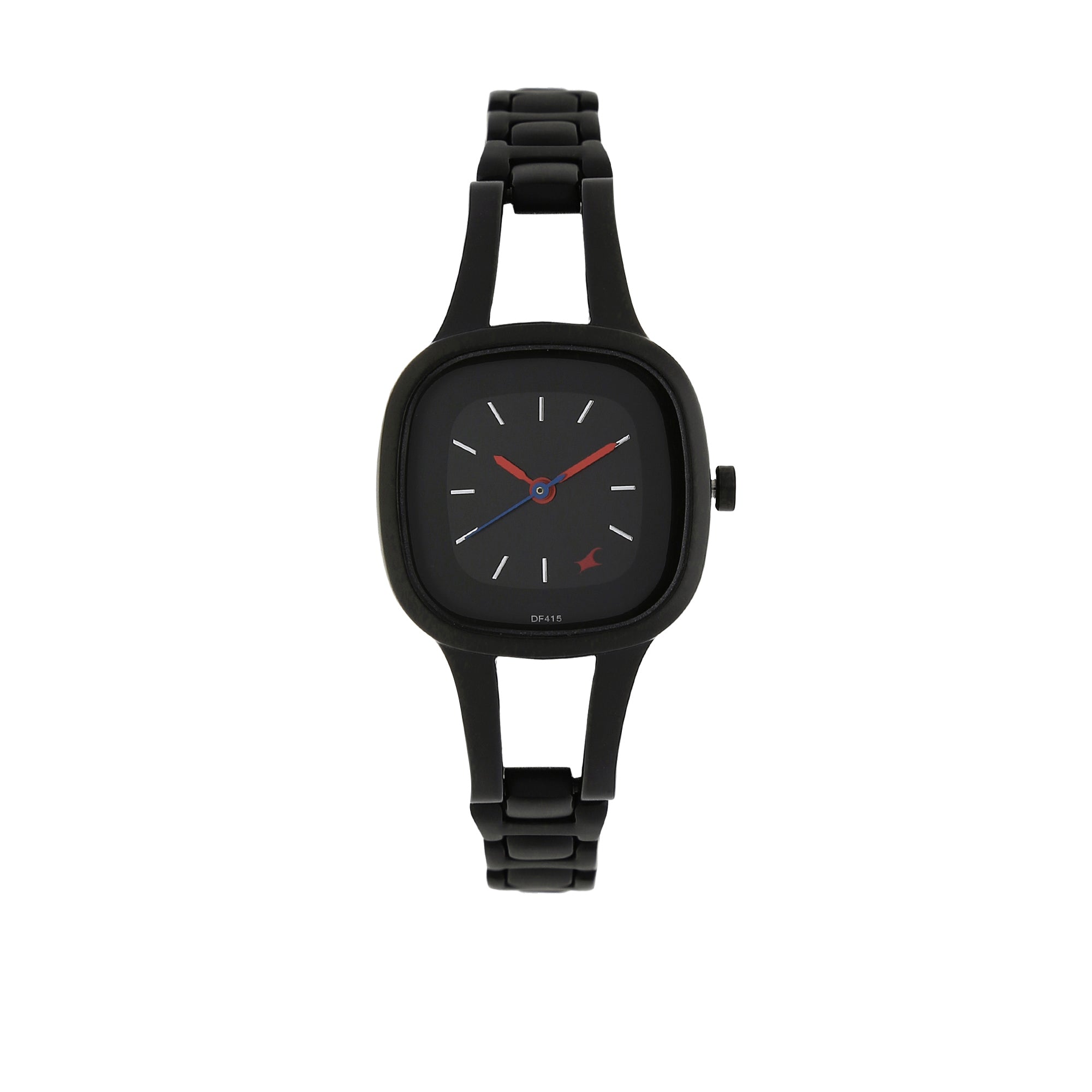 Fastrack Black Square Dial Metal Strap Analog Watch for Women