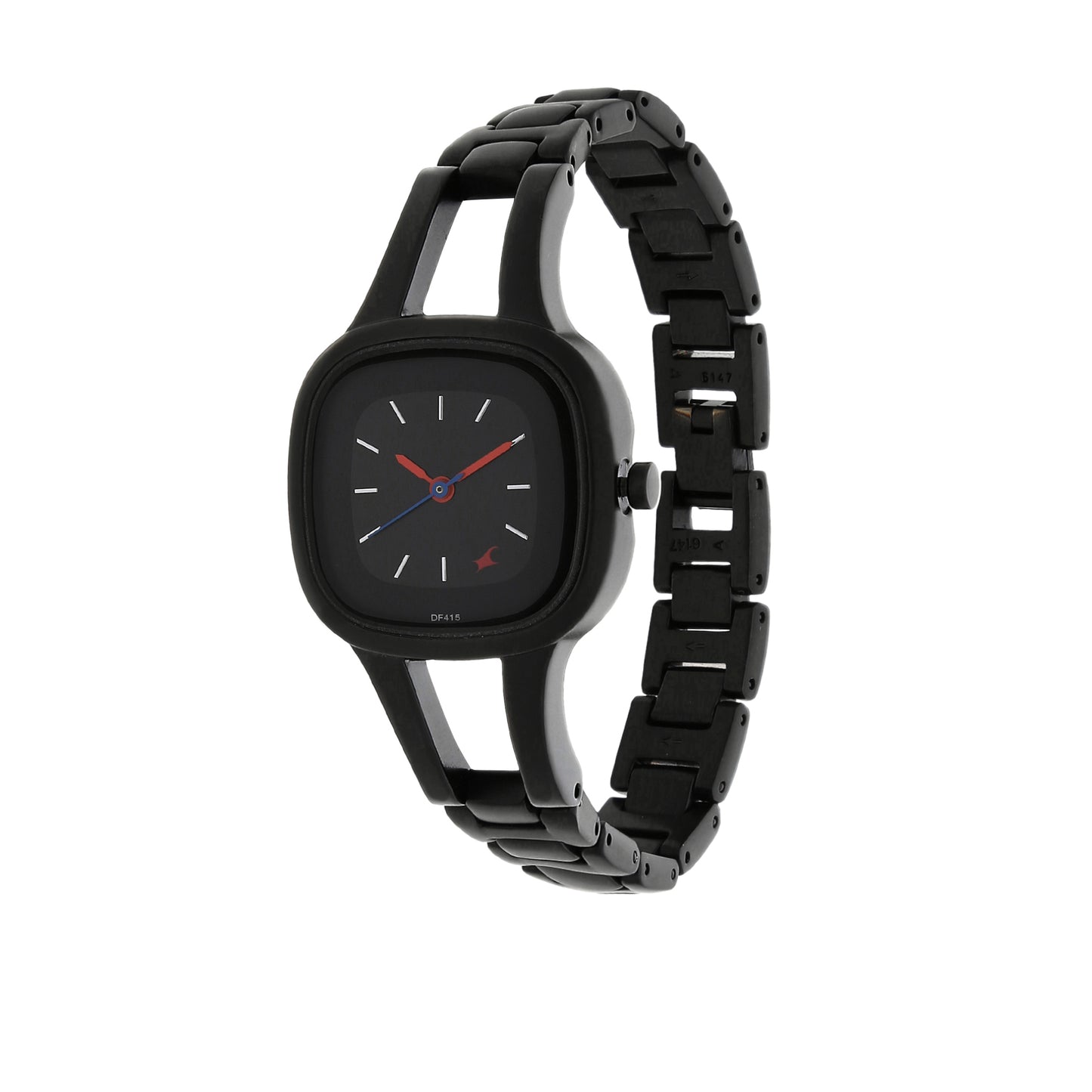 Fastrack Black Square Dial Metal Strap Analog Watch for Women