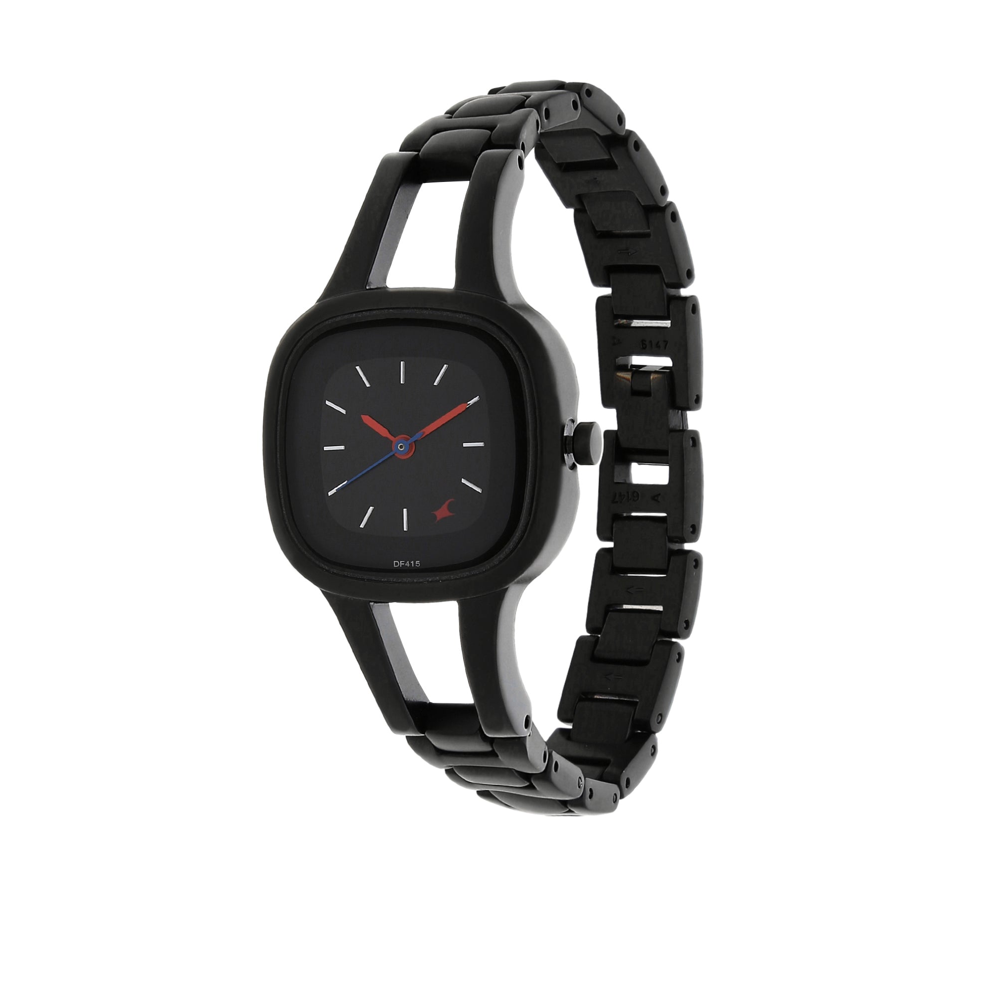 Fastrack Black Square Dial Metal Strap Analog Watch for Women