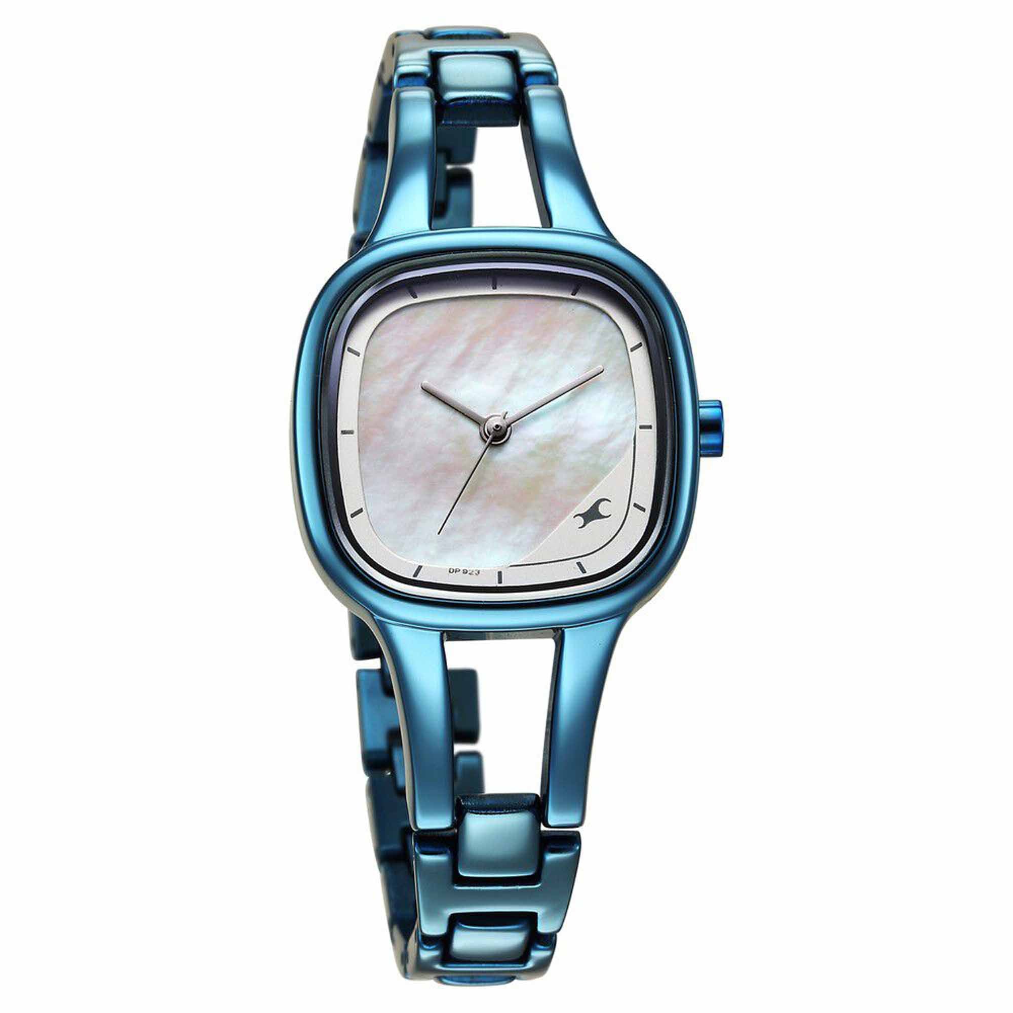 Fastrack Pulse Quartz Alog Mother Of Pearl Dial Metal Strap Watch for Girls (6147QM01)