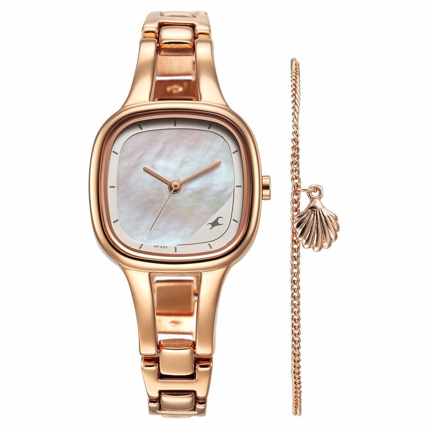 Fastrack Pulse Mother Of Pearl Dial Metal Strap Analog Watch for Women