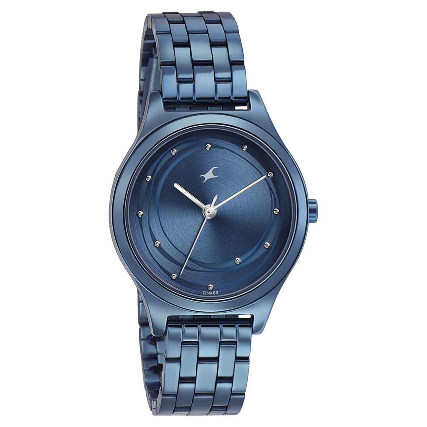 Fastrack Style Up Blue Dial Stainless Steel Strap Watch for Girls 6152QM01