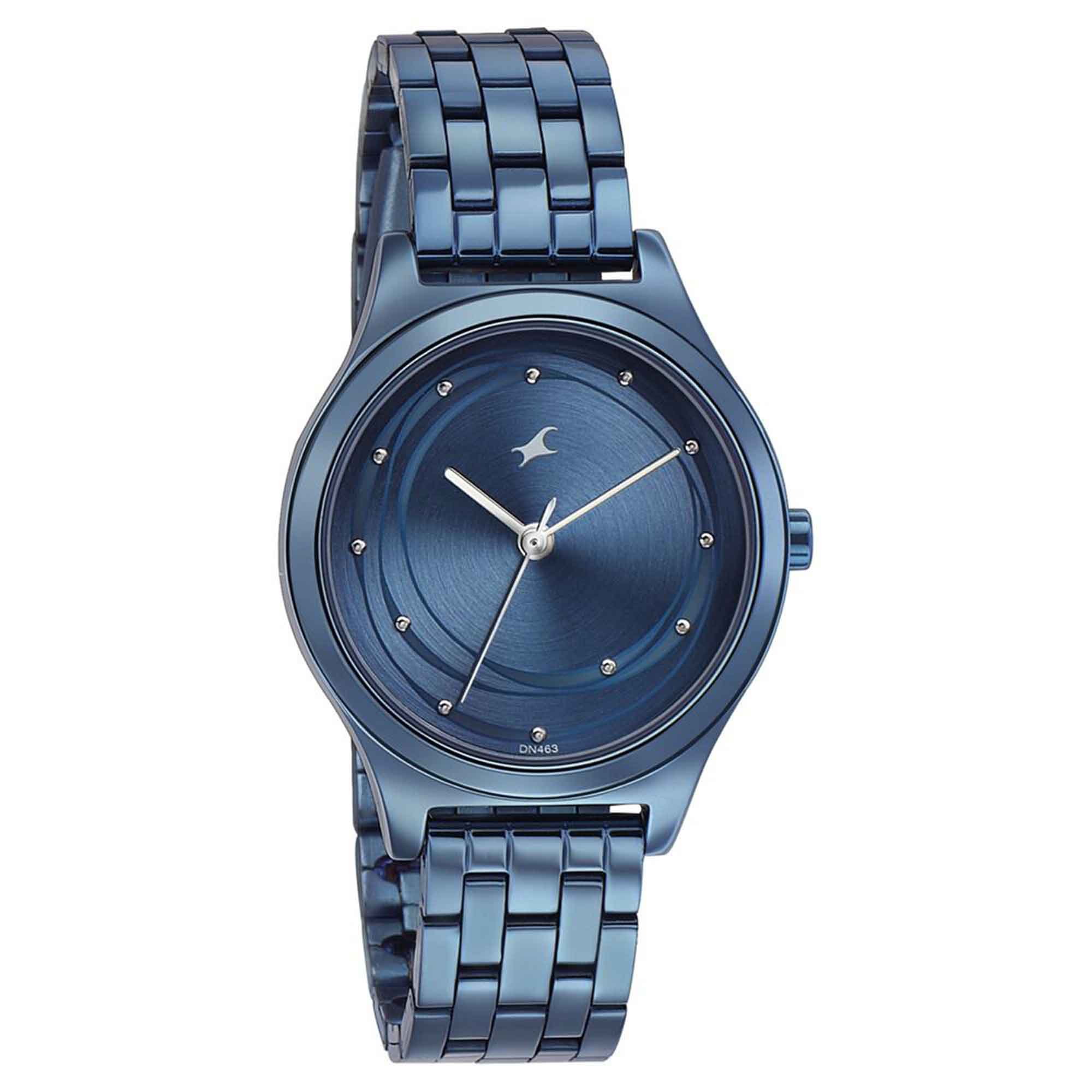 Fastrack Style Up Blue Dial Stainless Steel Strap Watch for Girls 6152QM01