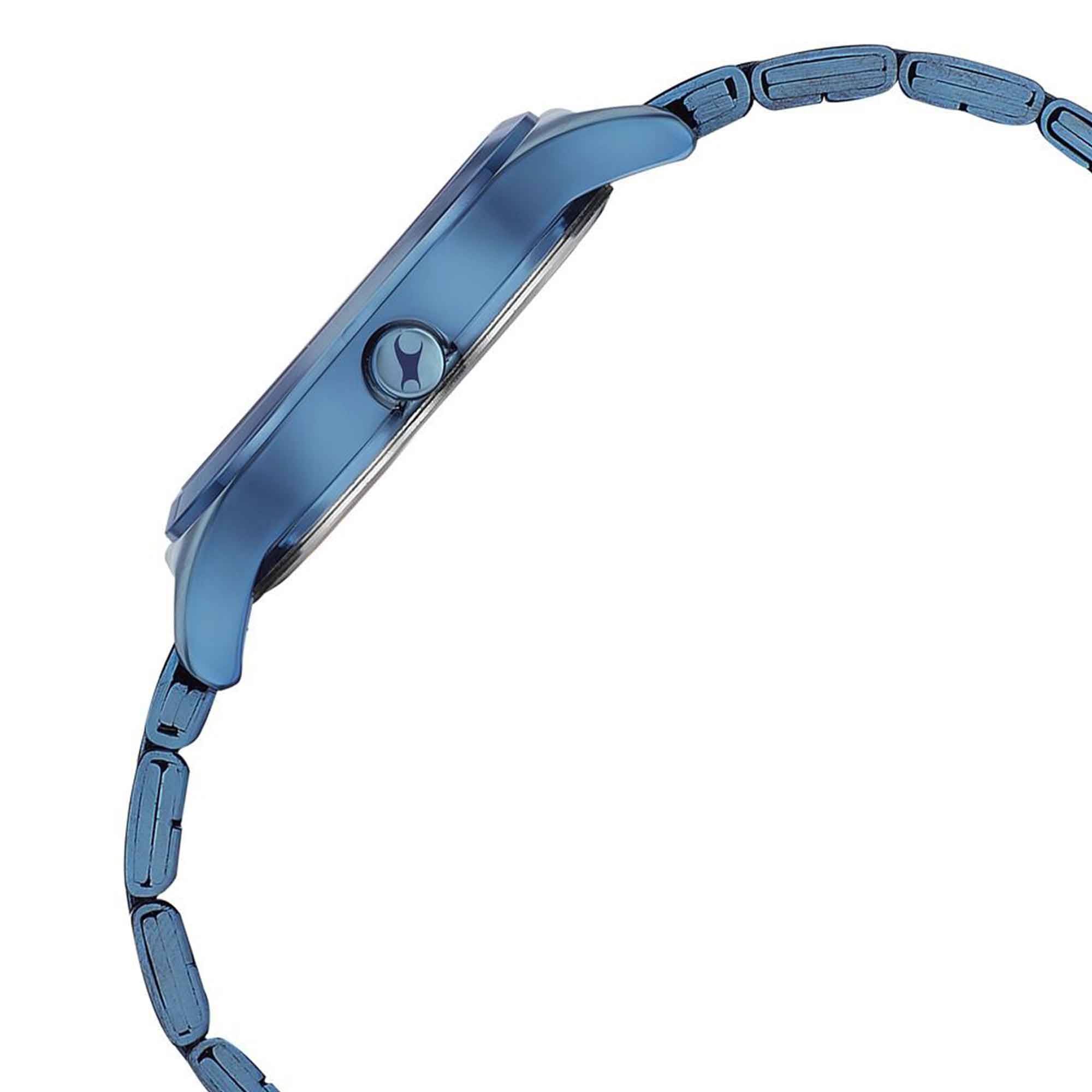 Fastrack Style Up Blue Dial Stainless Steel Strap Watch for Girls 6152QM01
