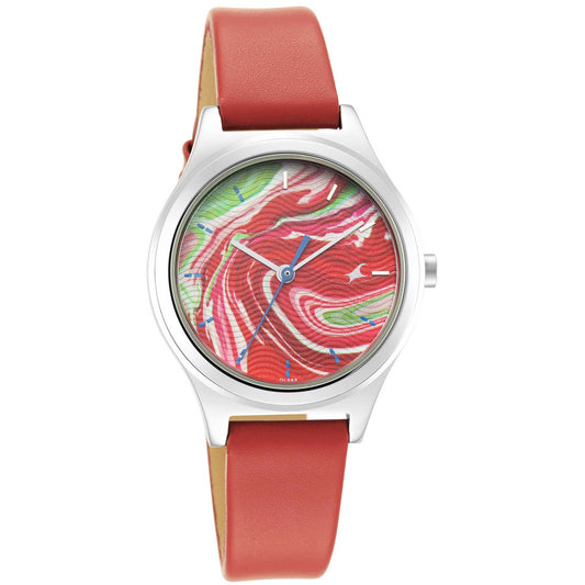Fastrack Stunners Quartz Analog Multicoloured Dial Leather Strap Watch for Girls