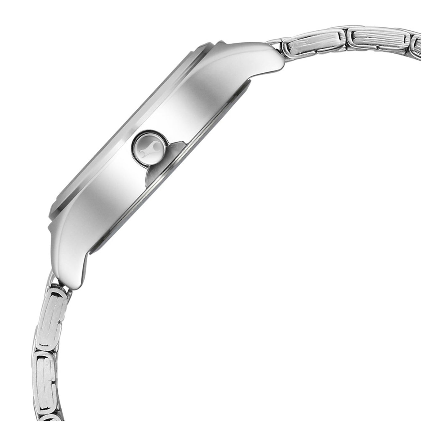 Fastrack Stunners Silver Dial Metal Strap Watch for Girls