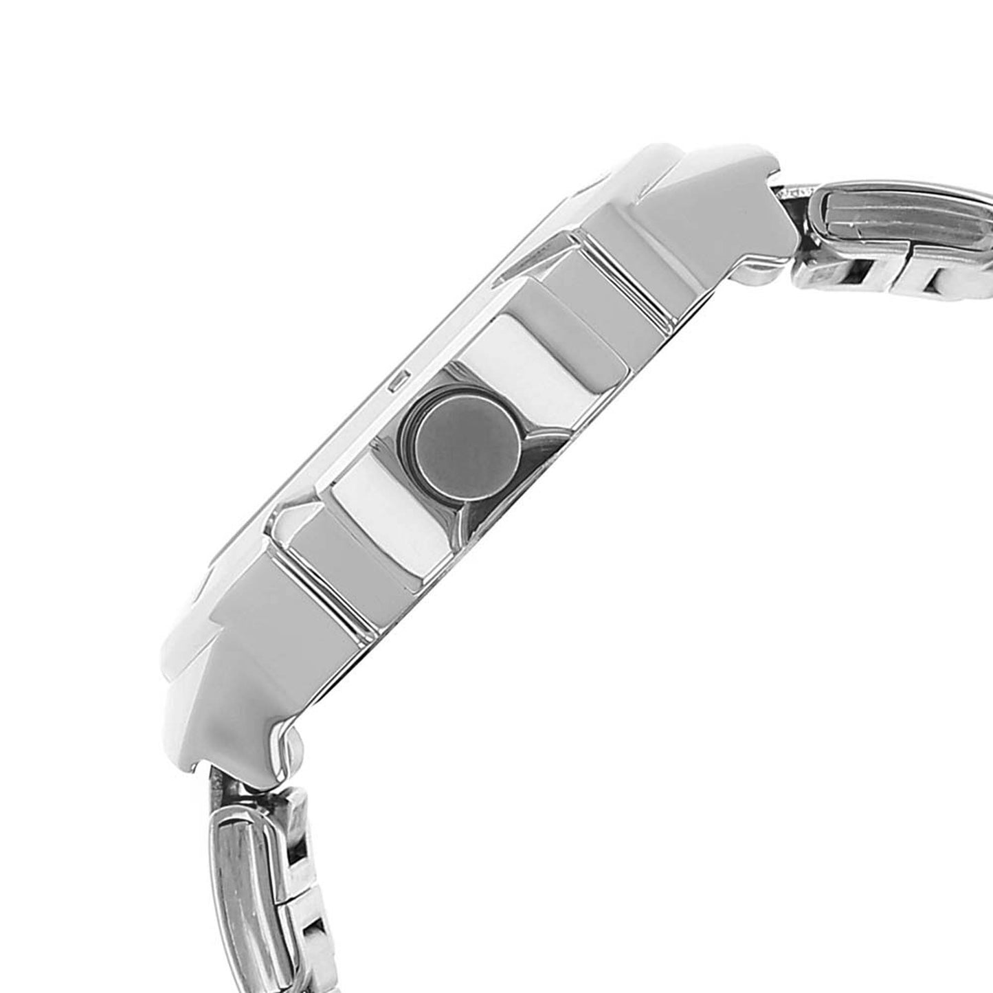 Fastrack Orange Dial Silver Metal Strap Analog Watch for Women