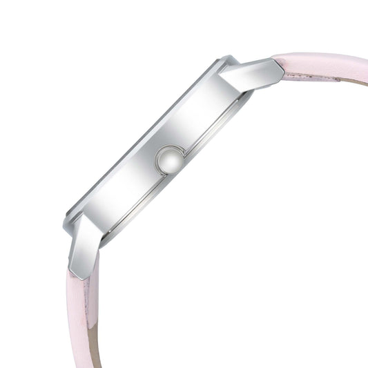 Fastrack Wear Your Look Quartz Analog with Day and Date Pink Dial Leather Strap Watch for Girls