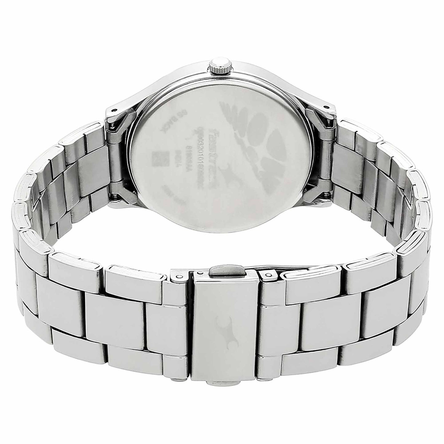 Fastrack Sport White Dial Silver Metal Strap Analog Watch for Women