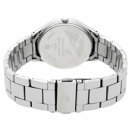 Fastrack Sport White Dial Silver Metal Strap Analog Watch for Women