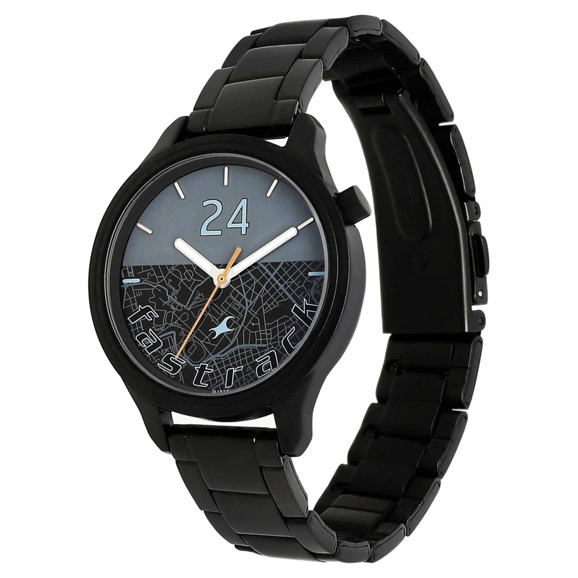 Fastrack Dual Color Dial Black Metal Strap Analog Watch for Women